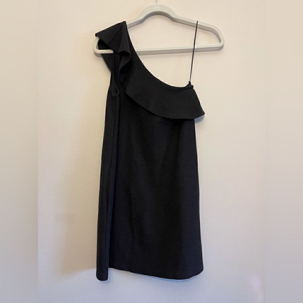NWT Loft one shoulder black dress size xs
